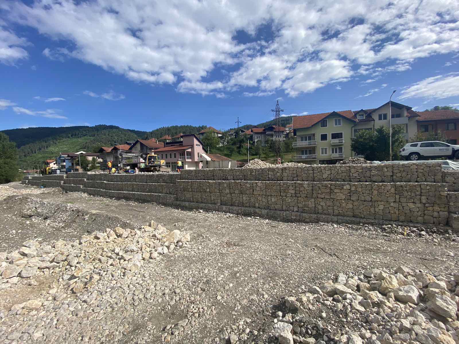 Putevi Užice | Izvođenje zidova od gabiona, Manastir Mileševa