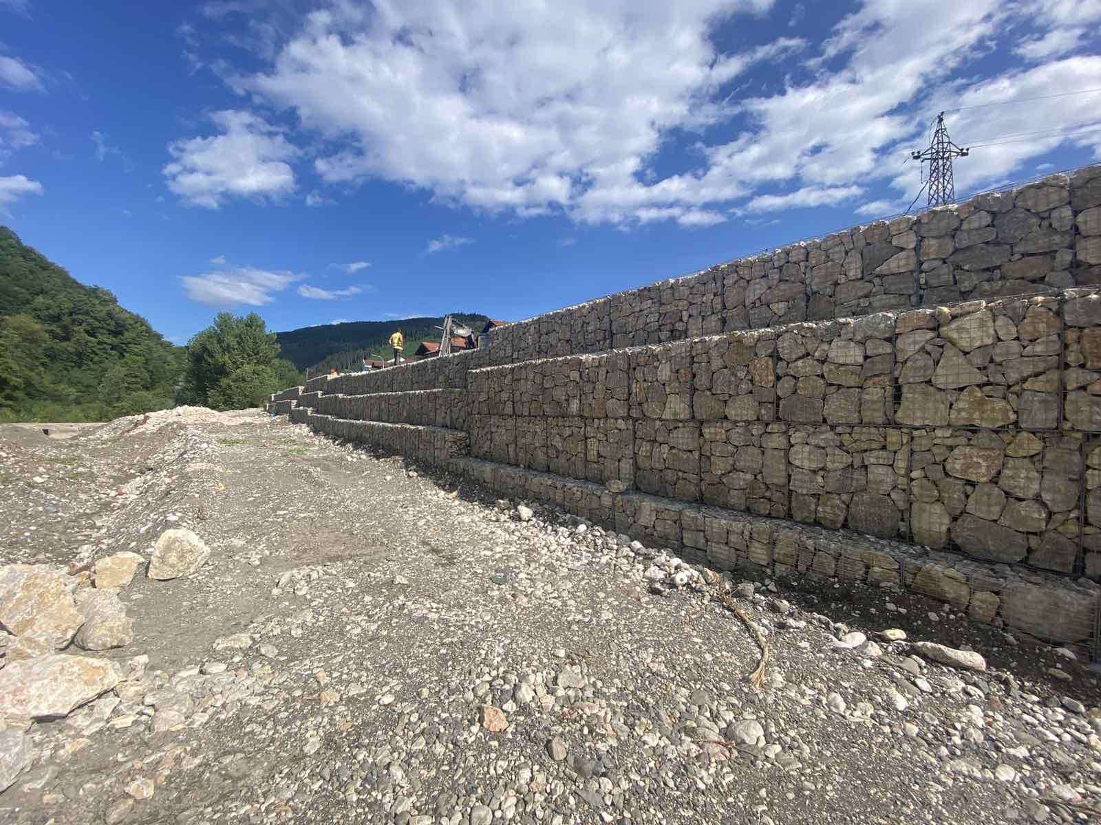 Putevi Užice | Izvođenje zidova od gabiona, Manastir Mileševa