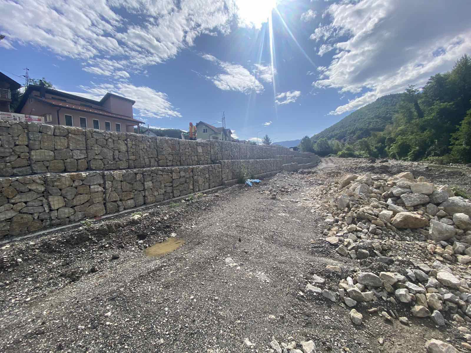Putevi Užice | Izvođenje zidova od gabiona, Manastir Mileševa