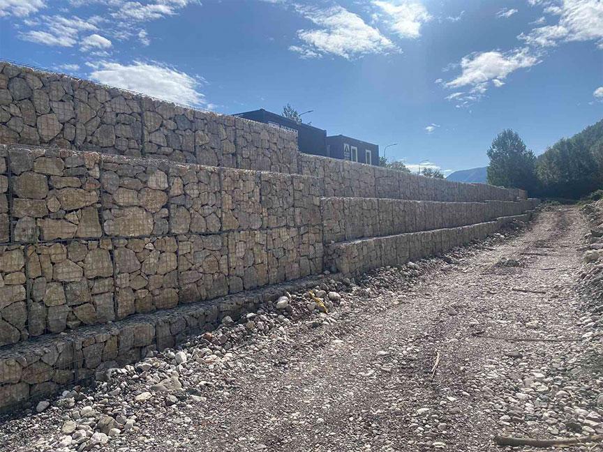 Putevi Užice | Izvođenje zidova od gabiona, Manastir Mileševa